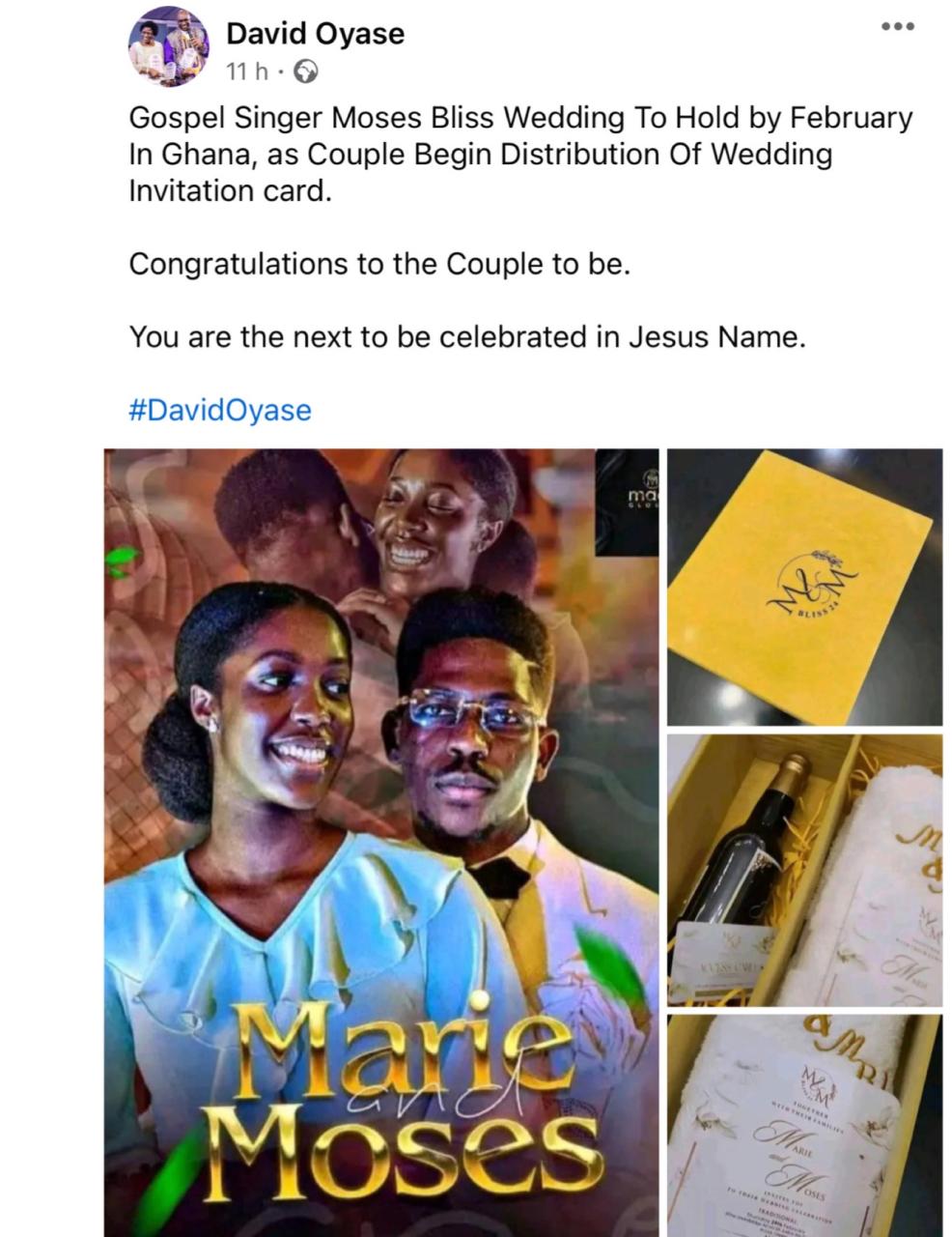 Between gospel artiste, Moses Bliss and an excited 