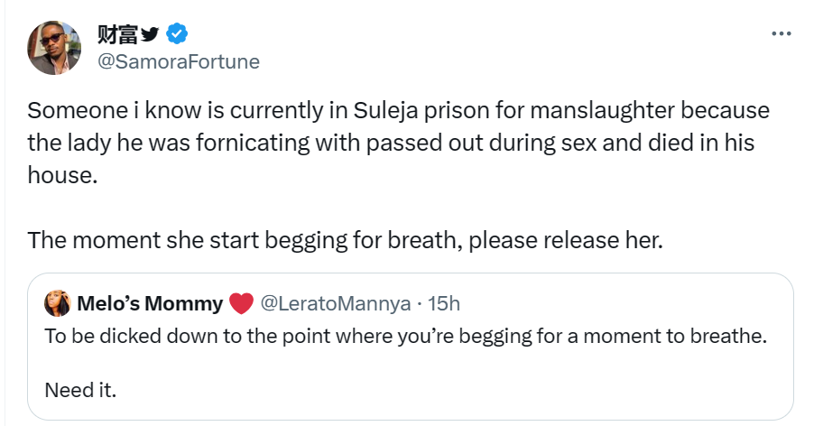 Man imprisoned after lady he was having s3x with passed out and died in his house