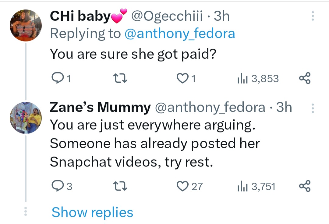 Nigerians troop to SnapChat account of woman "delivered of marine spirit" in viral video