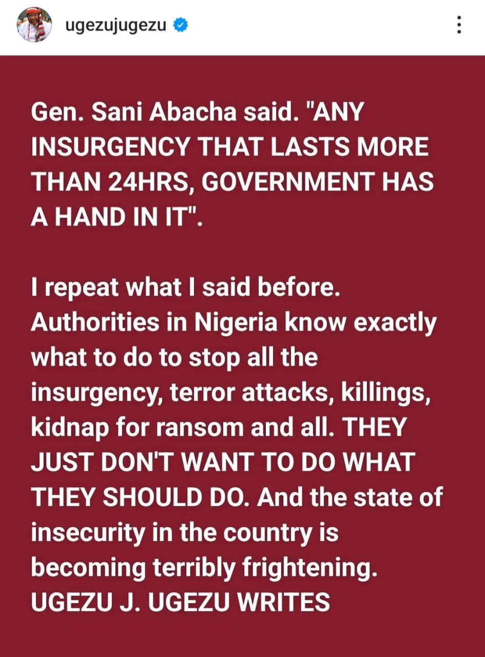 "Authorities in Nigeria know what to do to stop the insurgency. They just don