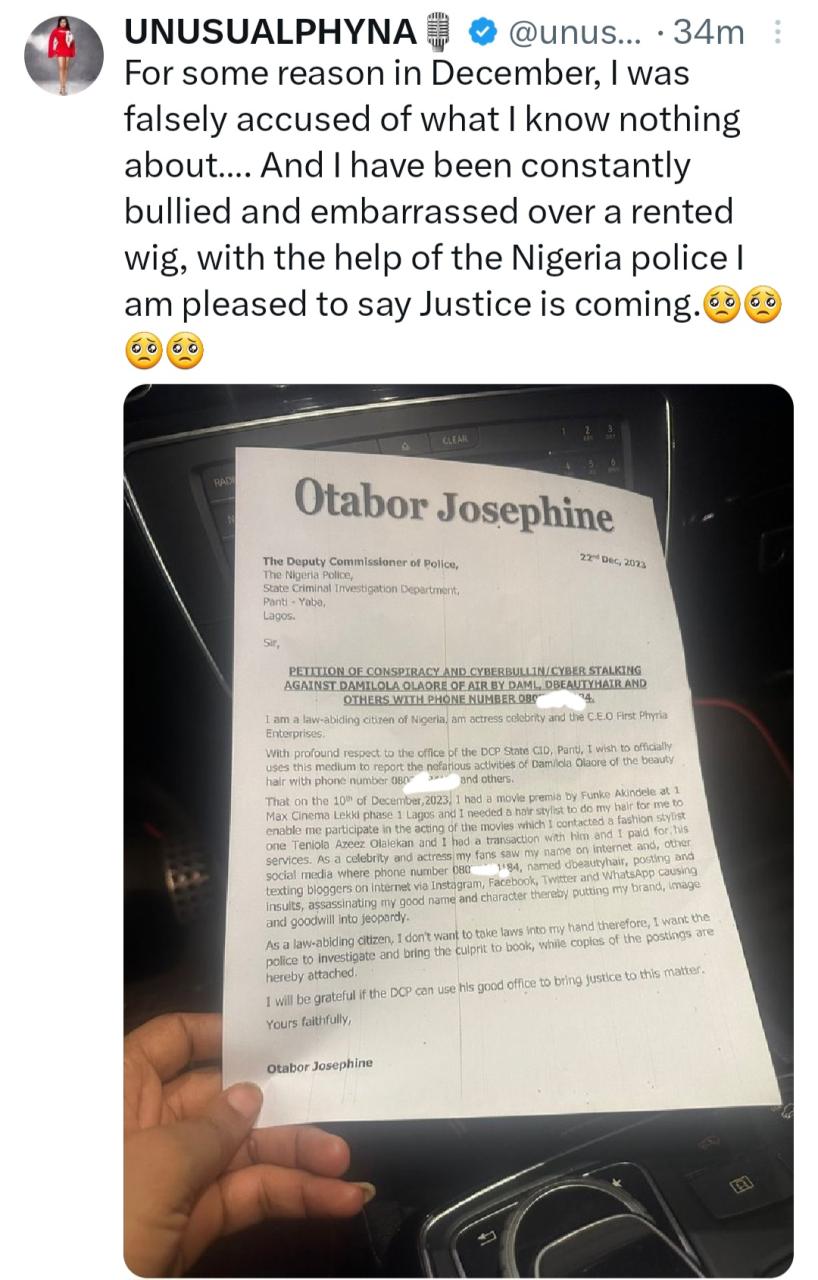 Phyna petitions police over accusation by hair vendor but social media users can