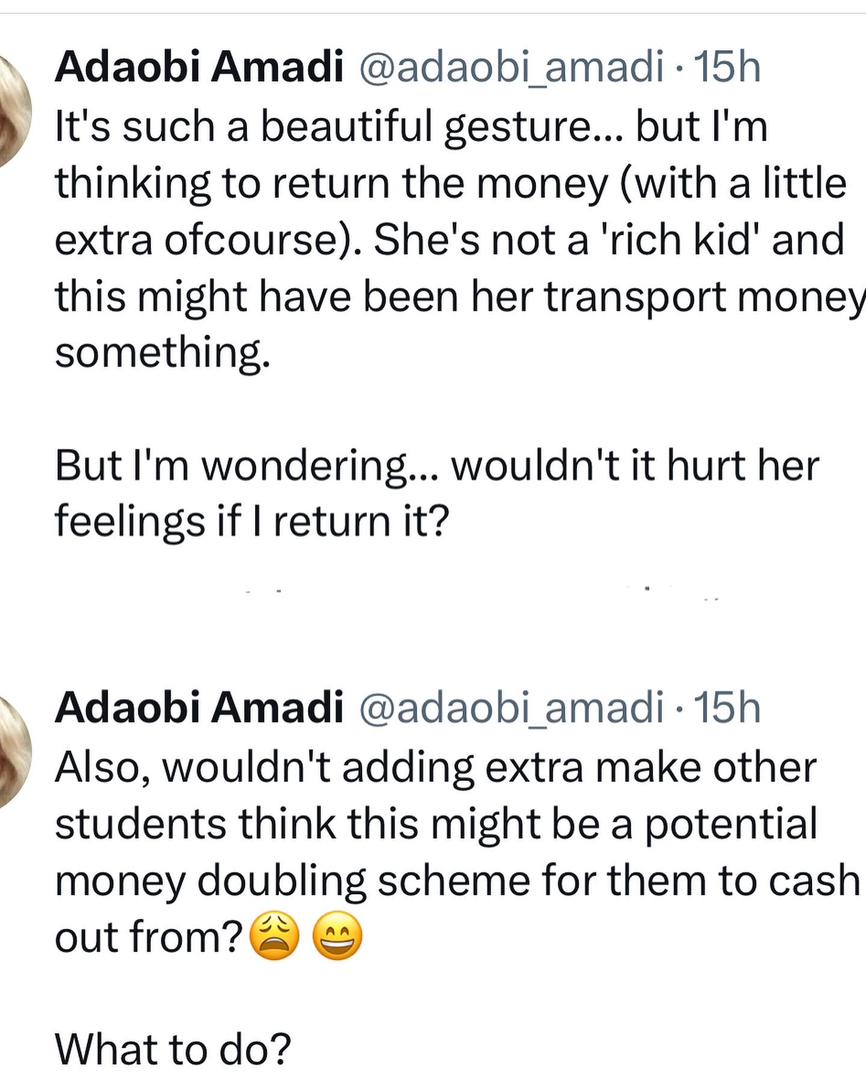 Nigerian teacher shares the heartwarming note and money her pupil gave to her upon resumption of school