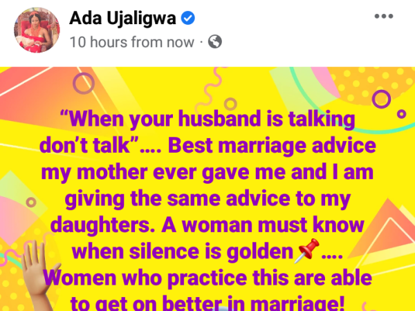 “When your husband is talking don’t talk” is the best marriage advice my mother ever gave me – Nigerian doctor says