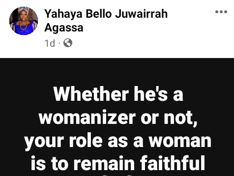 Whether He Is A Womanizer Or Not, Your Role As A Woman Is To Remain Faithful – Nigerian Woman Tells Ladies