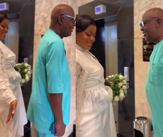 Nigerians react to video of bride tapping her father’s bum bum