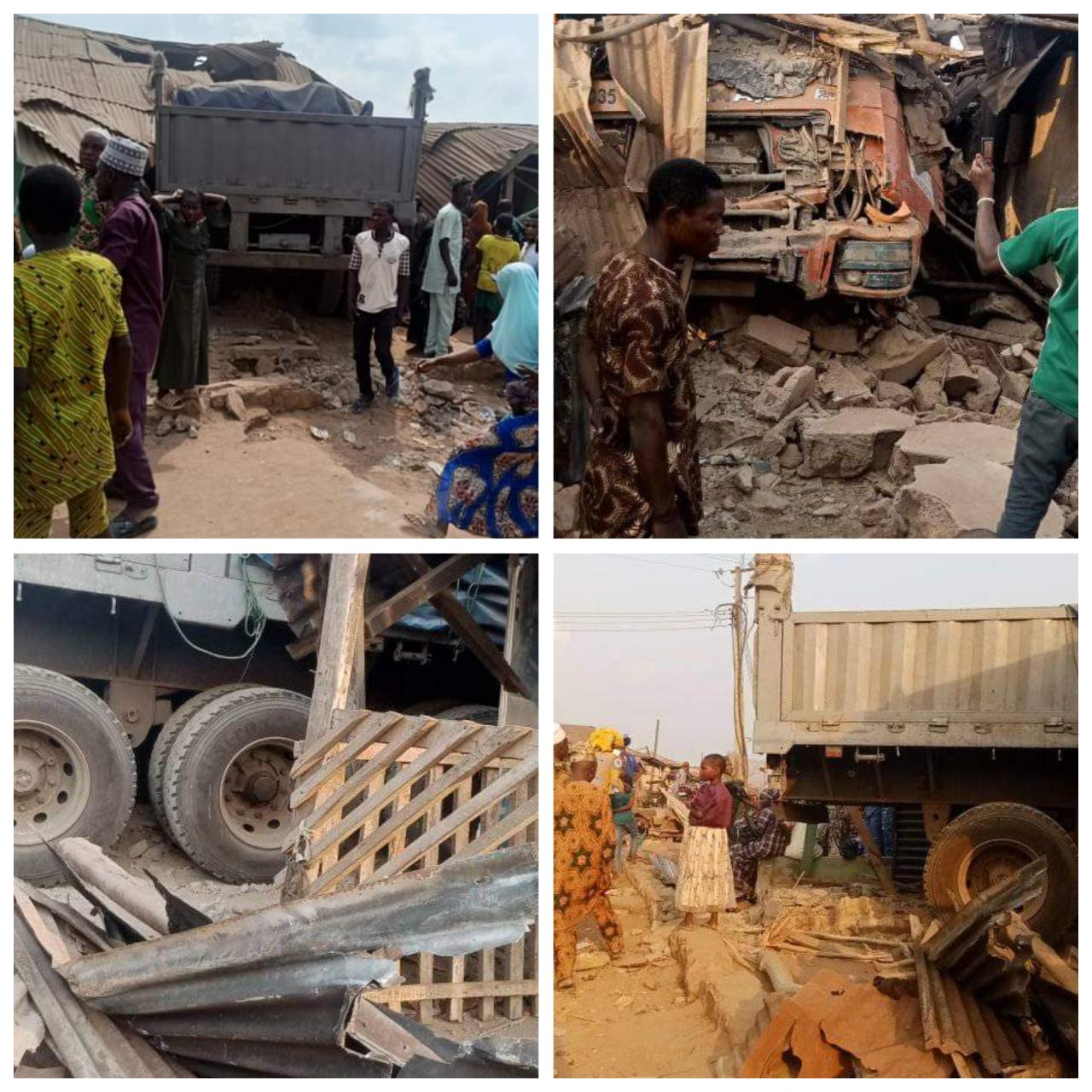 Many residents escape death as truck rams into houses in Oyo town