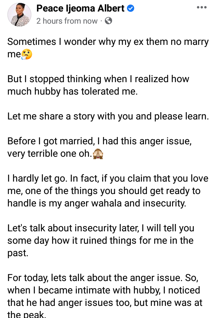 My ex-boyfriends didn’t marry me because I had a terrible anger issue – Nigerian woman shares her story