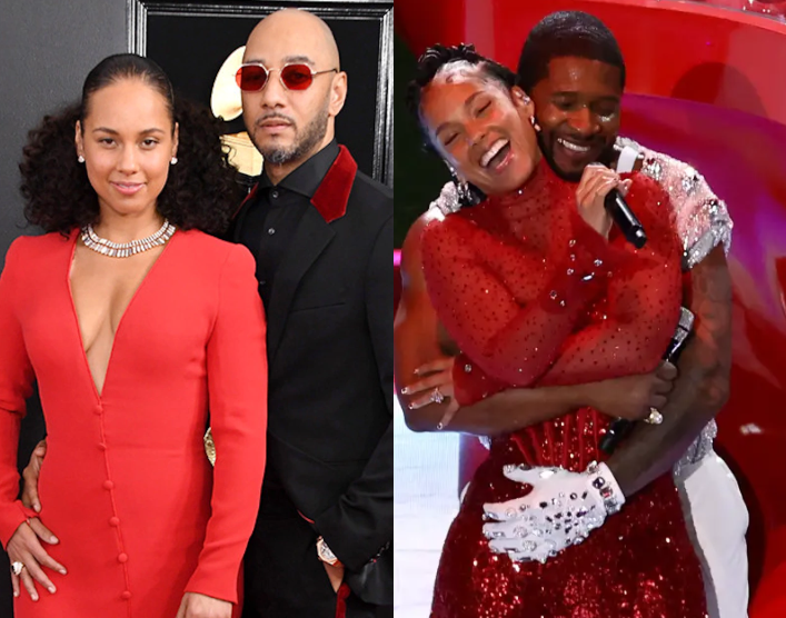 Swizz Beatz reacts to intimate performance between wife Alicia Keys and Usher at Superbowl