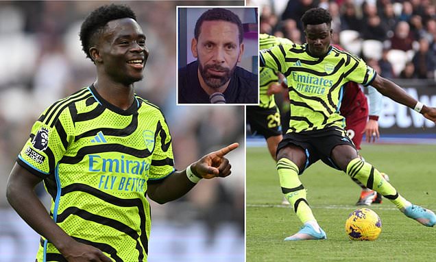 Manchester United legend, Rio Ferdinand says that Bukayo Saka is not ‘world-class’  talent