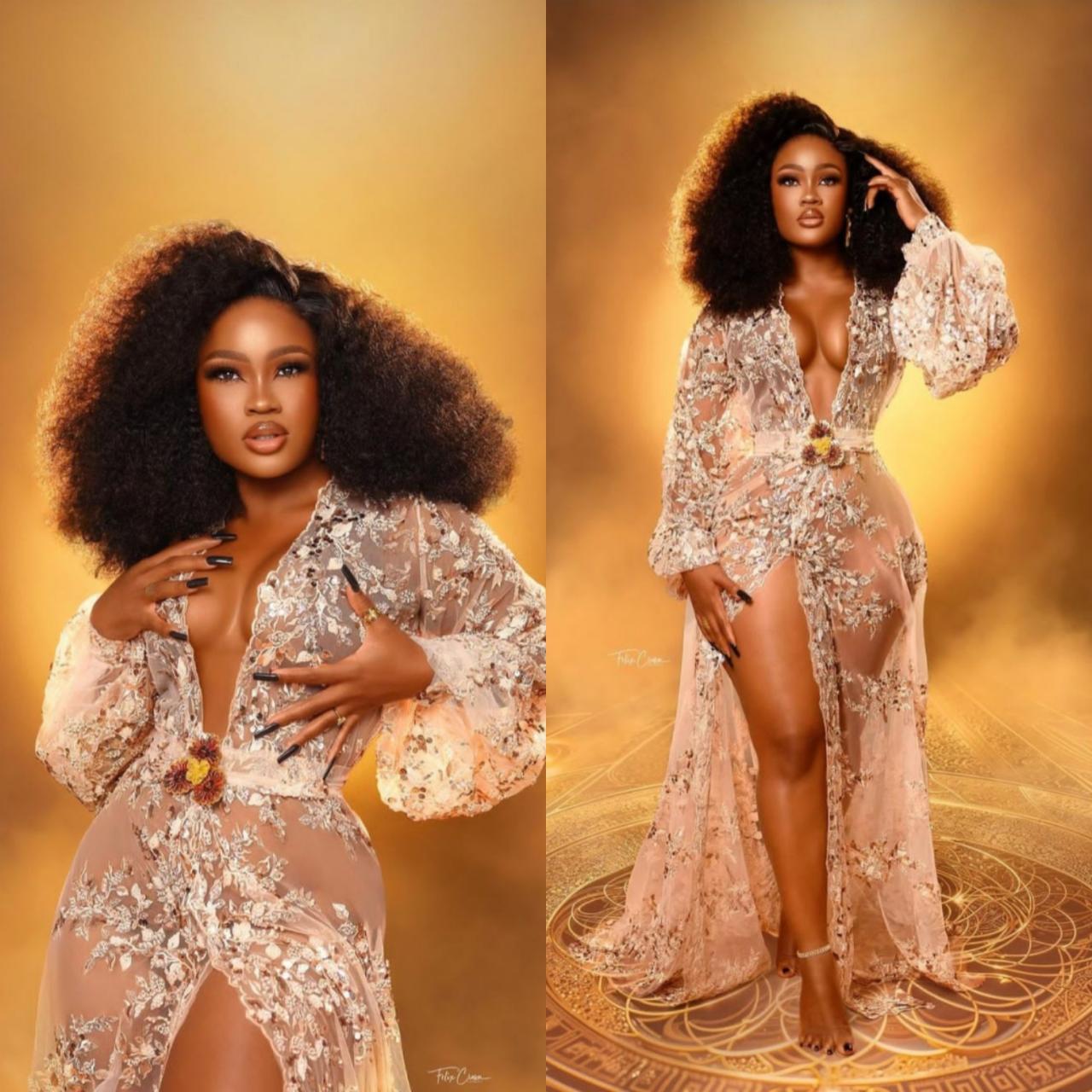 BBNaija star, CeeC cups her boobs as she displays ample cleavage in new photos