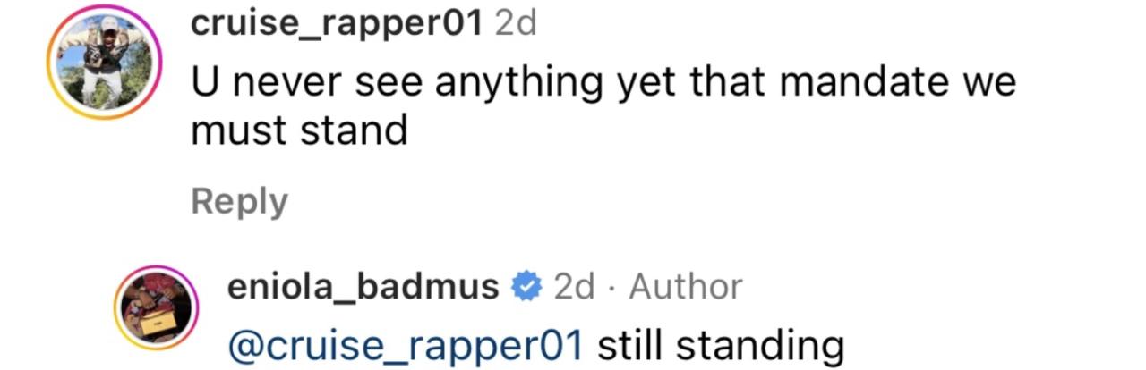 Economic hardship: Actress Eniola Badmus replies IG user who said she must continue to stand on the mandate