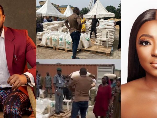 Kunle Remi, Yvonne Jegede React as Lagosians Queue to Buy N10k ‘Customs Rice’
