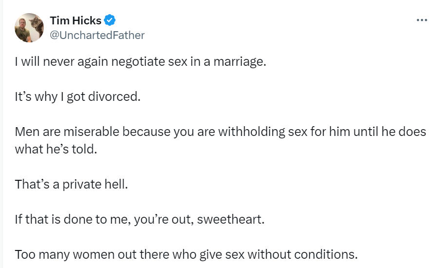 Man recounts how negotiating for s3x ended his marriage