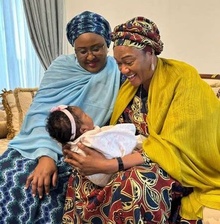 Remi Tinubu, Shettima’s Wife Visit Aisha Buhari (Photos)
