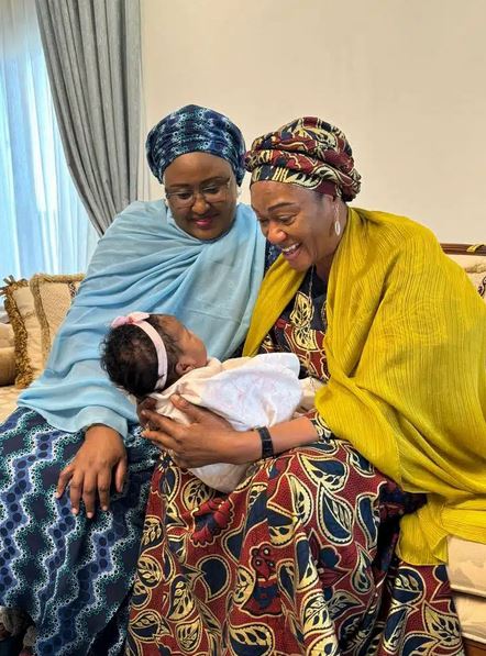 Remi Tinubu, Shettima’s Wife Visit Aisha Buhari (Photos)