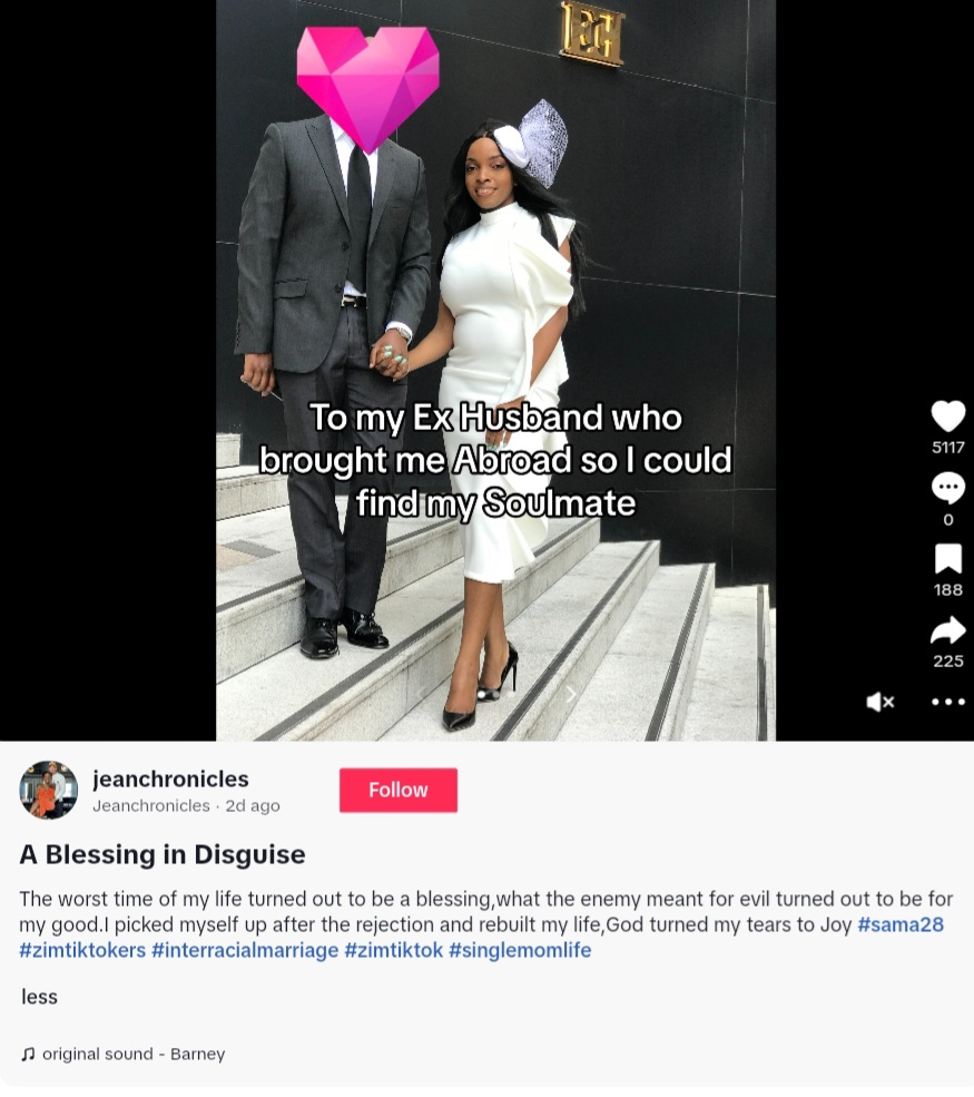 African woman thanks ex-husband who took her abroad where she found her soulmate (video)