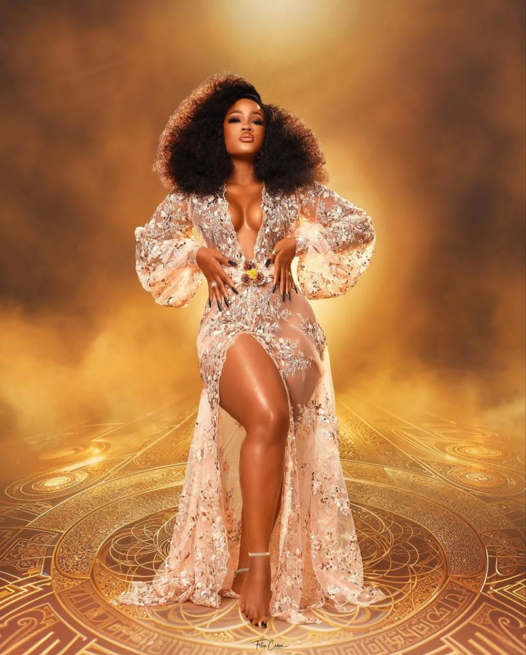BBNaija star, CeeC cups her boobs as she displays ample cleavage in new photos