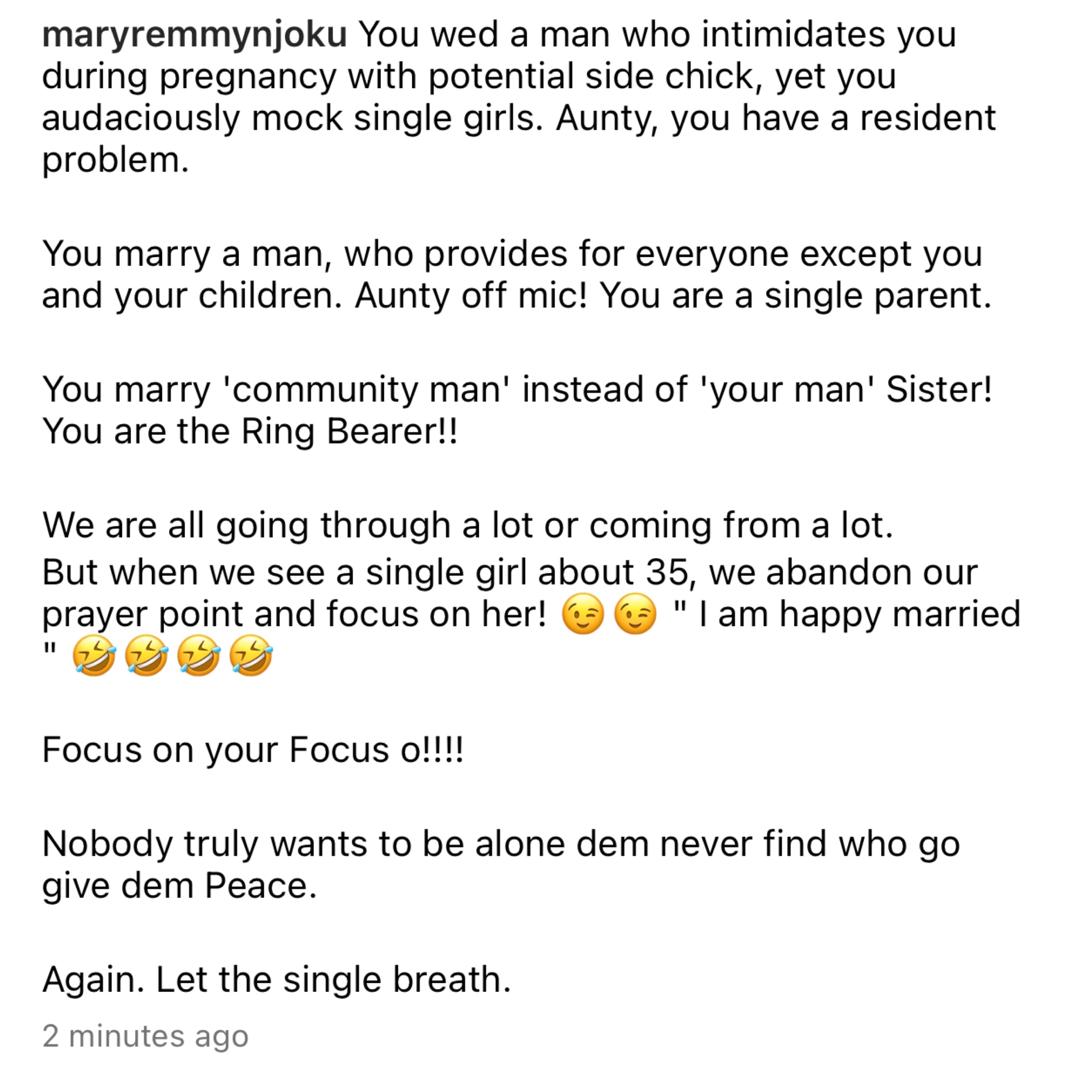 Marriage is not an achievement, finding the right partner is - Actress Mary Remmy Njoku