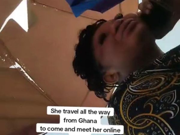 Ghanaian lady breaks down in tears after travelling from her country to Nigeria to meet her supposed boyfriend only to discover he is 13 years old