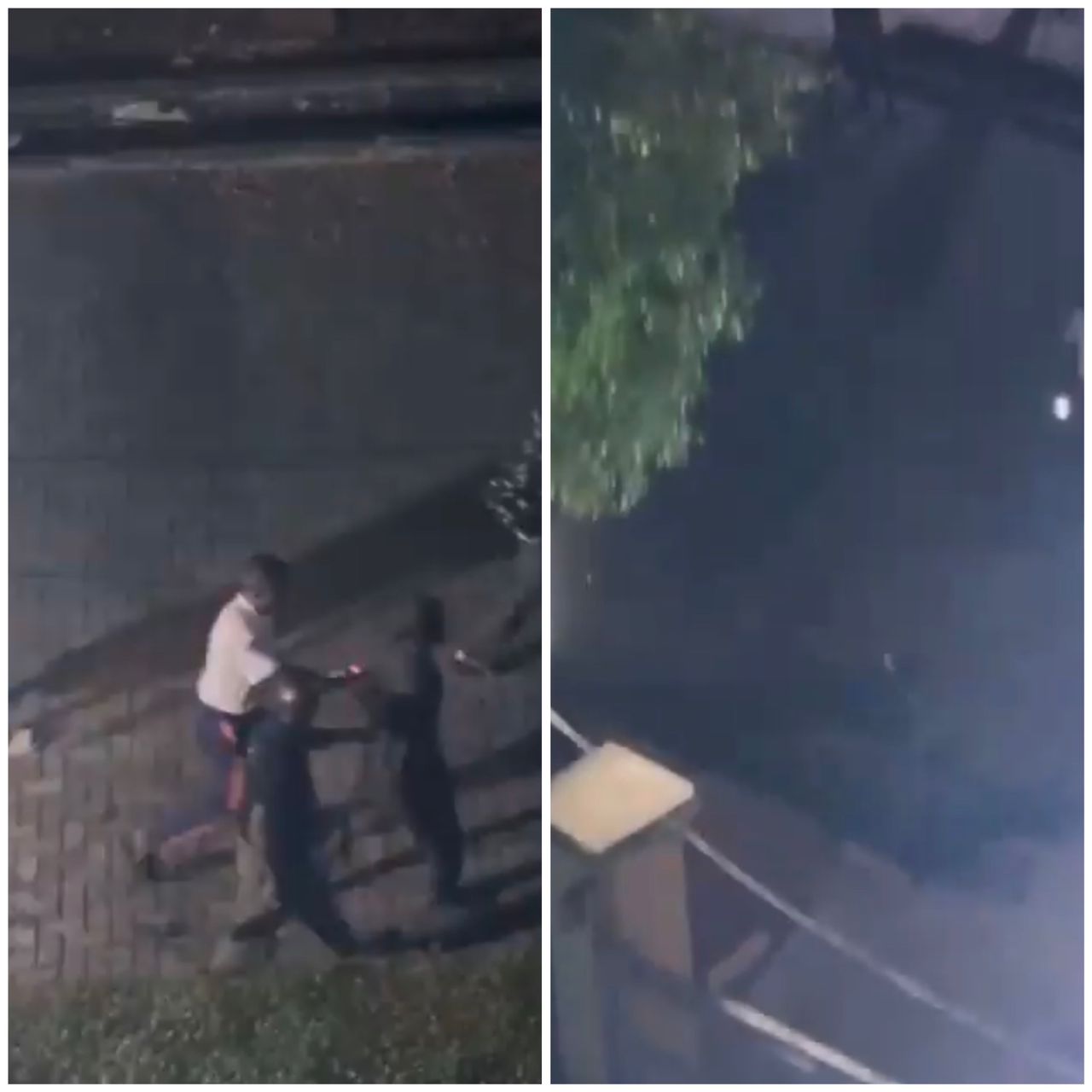 Residents of an estate left terrified as thief is found inside a gutter (video)