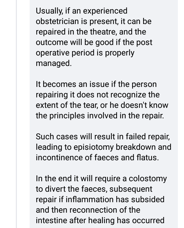 Nigerian doctor schools woman who claimed she had a perineal tear during childbirth because she didn