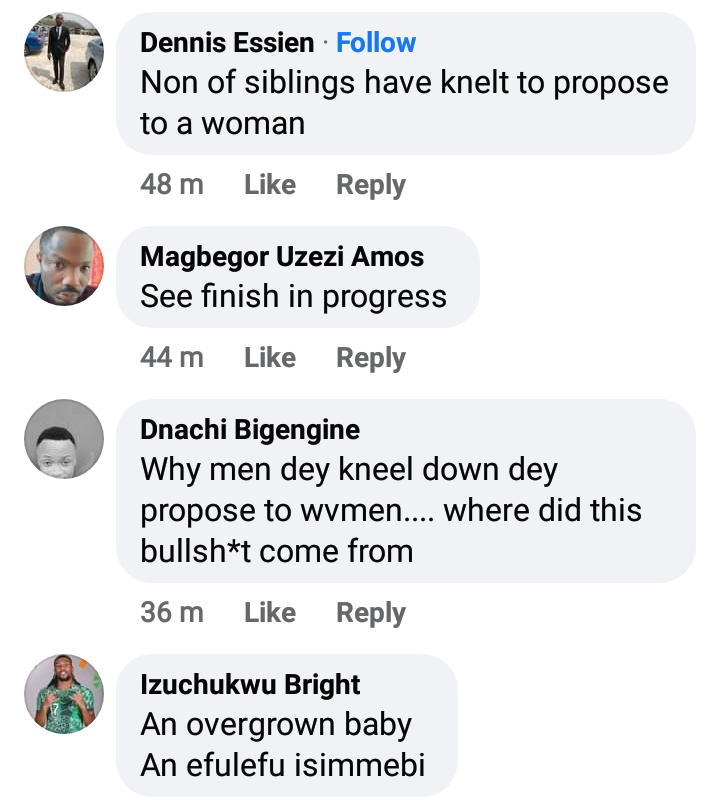 Does a king kneel before his subjects? - Nigerian men mock man for kneeling to propose to his girlfriend
