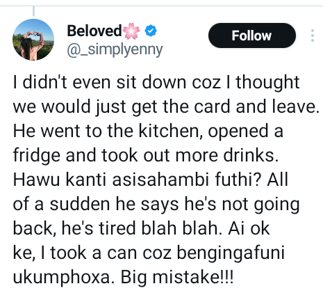 A guy I know raped me while I was drunk - South African lady reveals why she hates partying and drinking alcohol as she shares her harrowing story