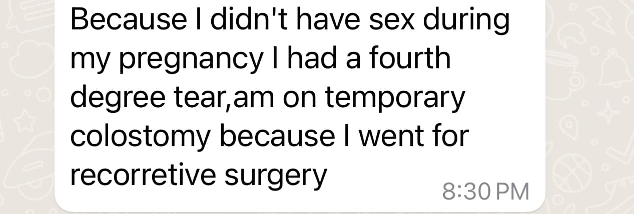 Nigerian doctor schools woman who claimed she had a perineal tear during childbirth because she didn