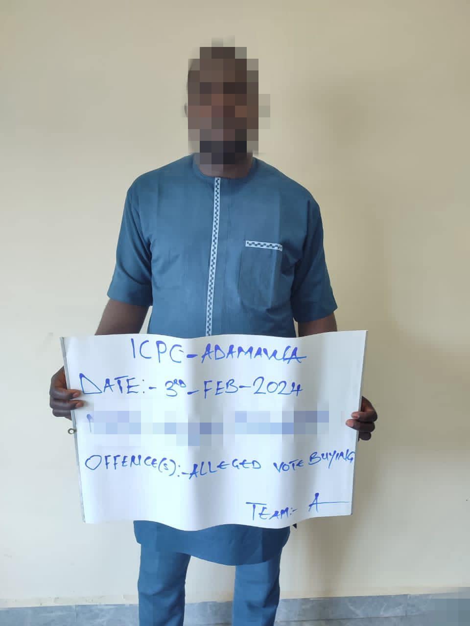 Bye-Elections: ICPC arrests five suspected vote buyers in Sokoto and Adamawa; recovers N3.6m