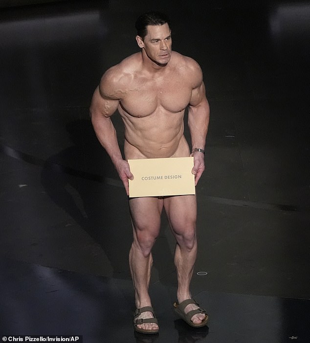 John Cena goes n@ked at the 2024 Oscars to present Best Costume award (Photos)