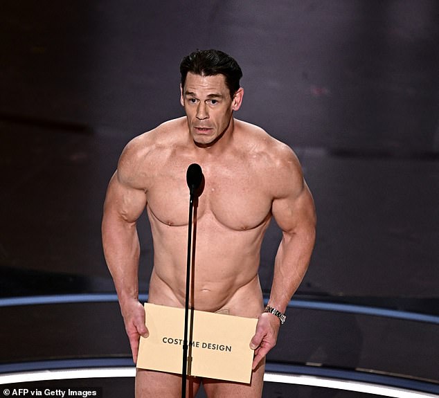 John Cena goes n@ked at the 2024 Oscars to present Best Costume award (Photos)
