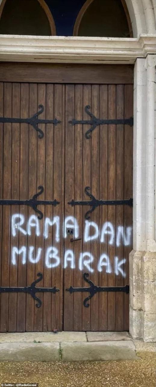 58 graves are covered in Islamic graffiti including