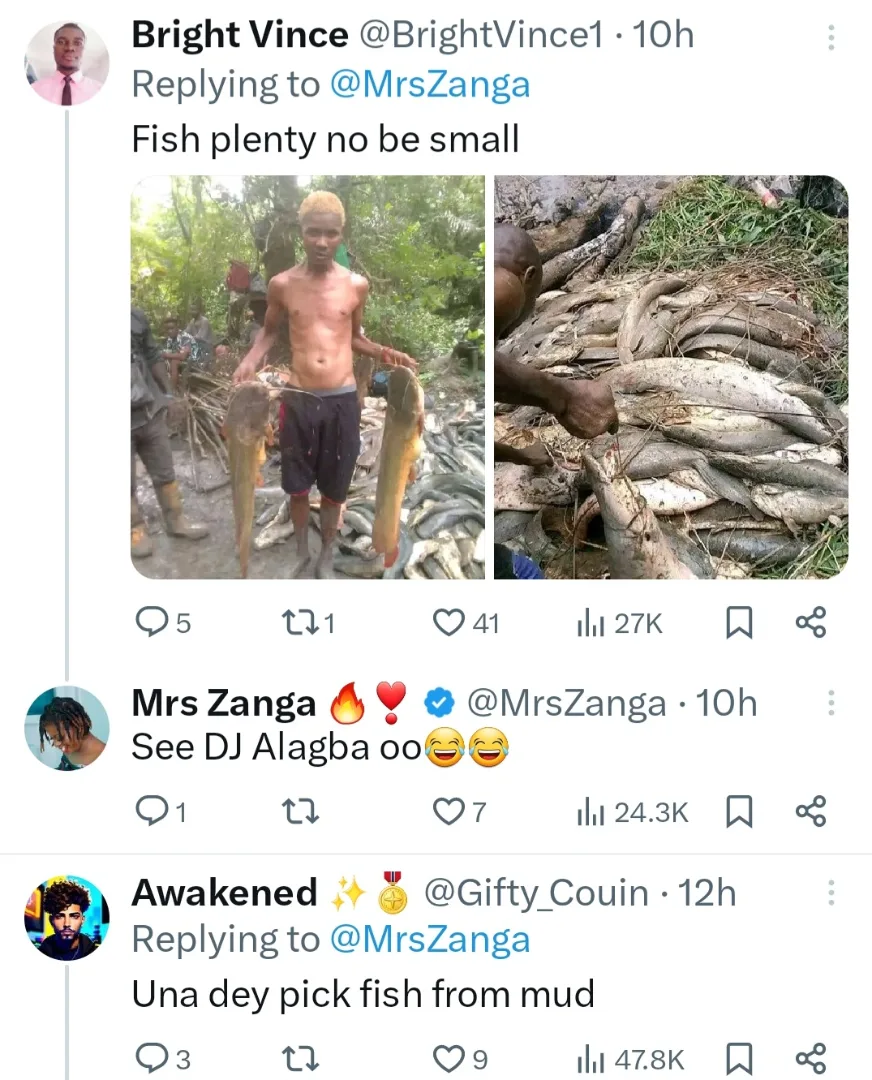 Heaps of fish gathered as Ogba Land celebrates fishing festival in Rivers State (photos/video)