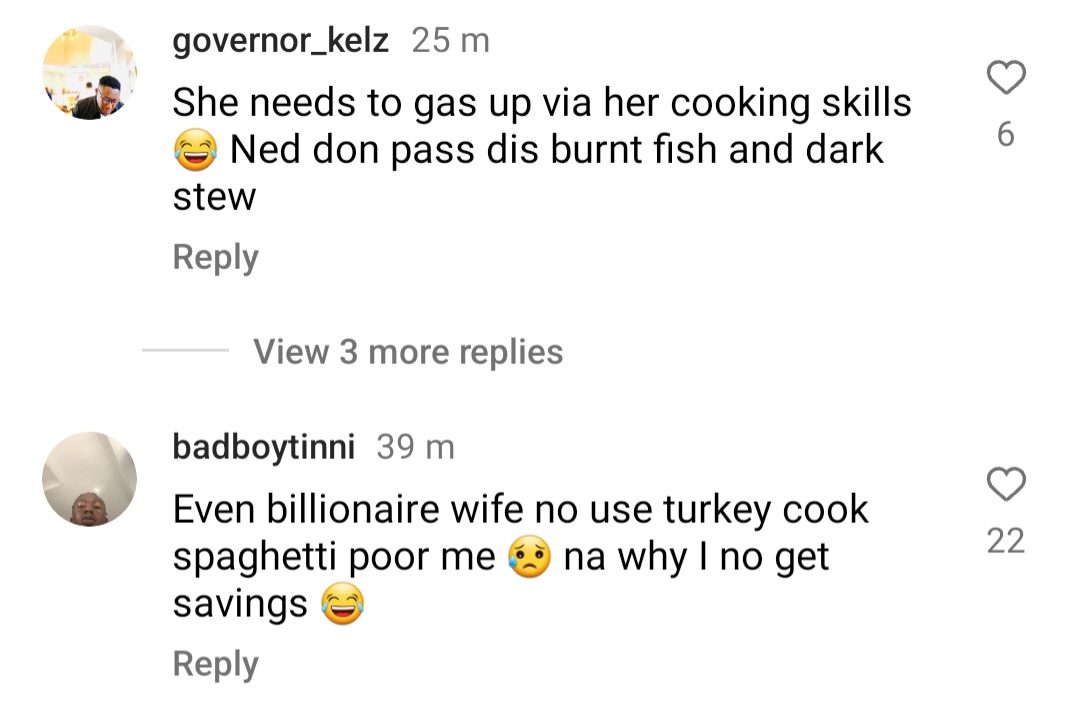 Video of Regina Daniels cooking for her family gets people talking