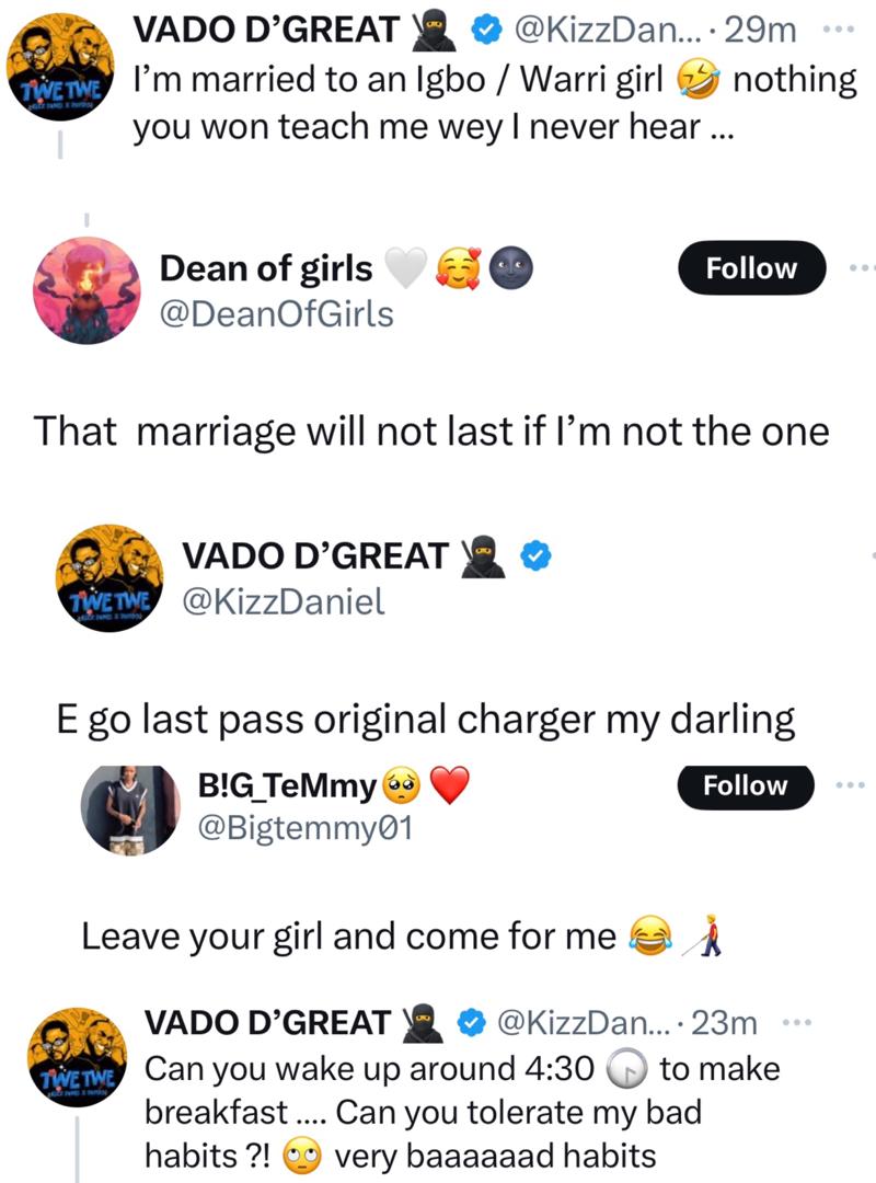 Can you wake up around 4.30am to make breakfast? Can you tolerate my very bad habits? - KizzDaniel replies lady who asked him to leave his wife for her