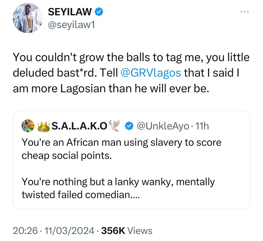 Update: SeyiLaw replies X user who dragged him over his comments about Labour party?s GRV