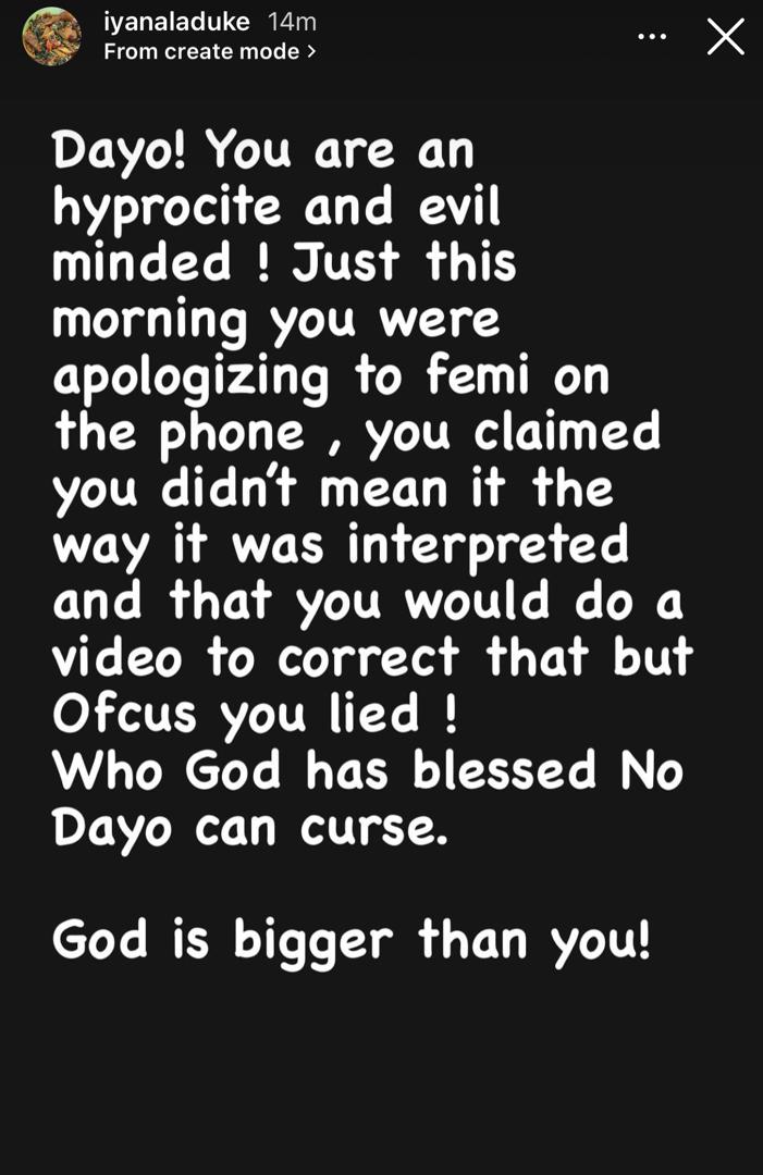 ?You are a hypocrite and evil minded? - Femi Adebayo?s wife slams Dayo Amusa for calling her husband out over best dressed female award presented to transgender, Bobrisky