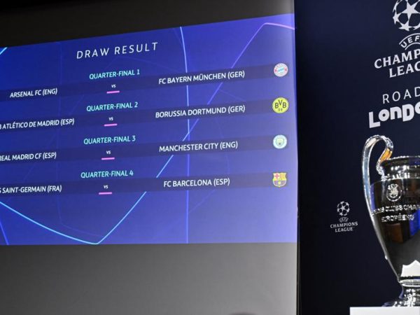 Champions League quarter-final, semi-final draw revealed: Arsenal vs Bayern Munich, Man City vs Real Madrid in last eight