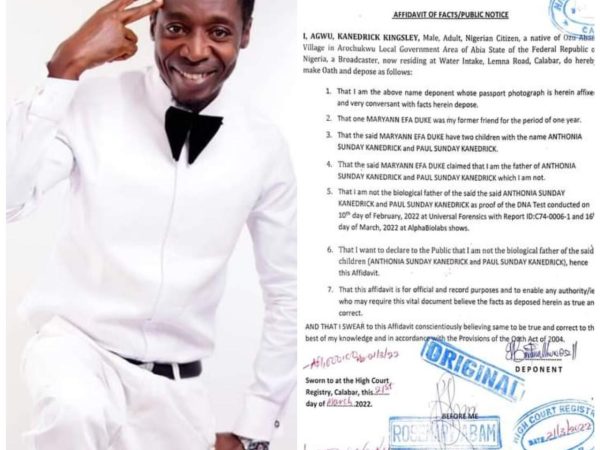 50% of families in Nigeria are fathering other men’s children – Calabar OAP says two years after DNA revealed he didn’t father two kids with his ex-girlfriend