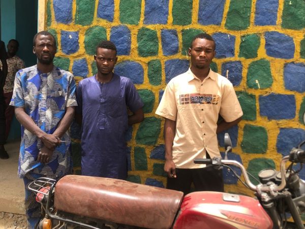 Three men steal a motorcycle valued at N400,000 in Bauchi, sell it for N100k and use money to lodge in hotel with their girlfriends