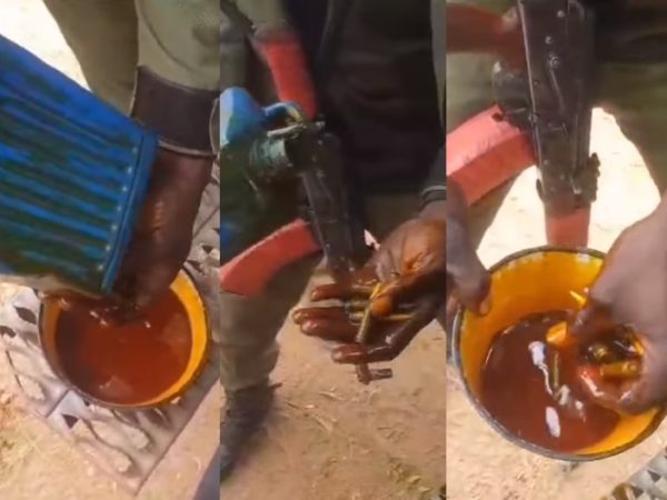 Security agents discover bullets hidden inside keg of palm oil