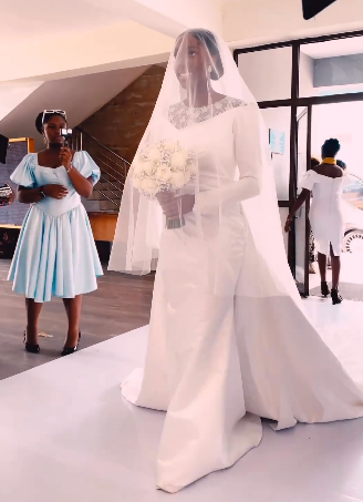 First photos and videos from the church wedding of gospel artiste, Moses Bliss, and his Ghanaian bride, Marie Wiseborn