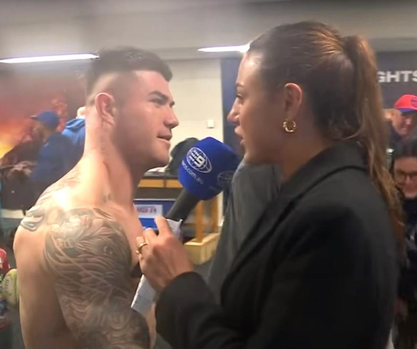 Moment footballer tries to kiss his teammate’s wife on Live TV