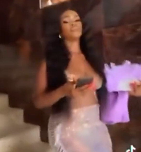 I’ll also be n@ked on my wedding day and might have a threes0me with my husband on the eve of our wedding – Lady who wore next to nothing to her friend’s wedding ceremony speaks