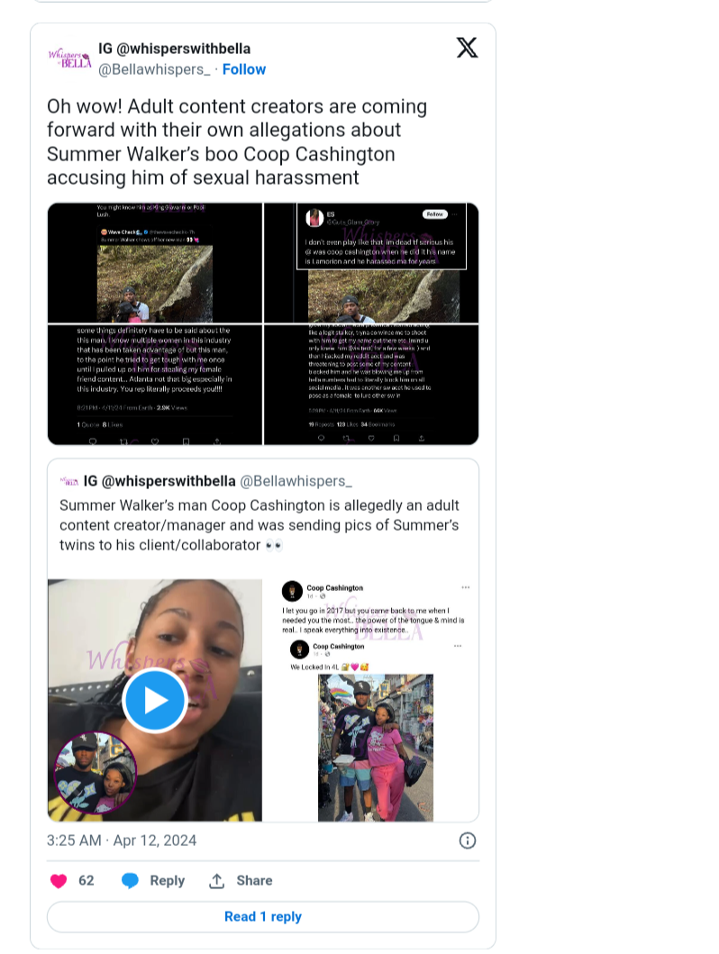Different p0rnstars and women accuse Summer Walker