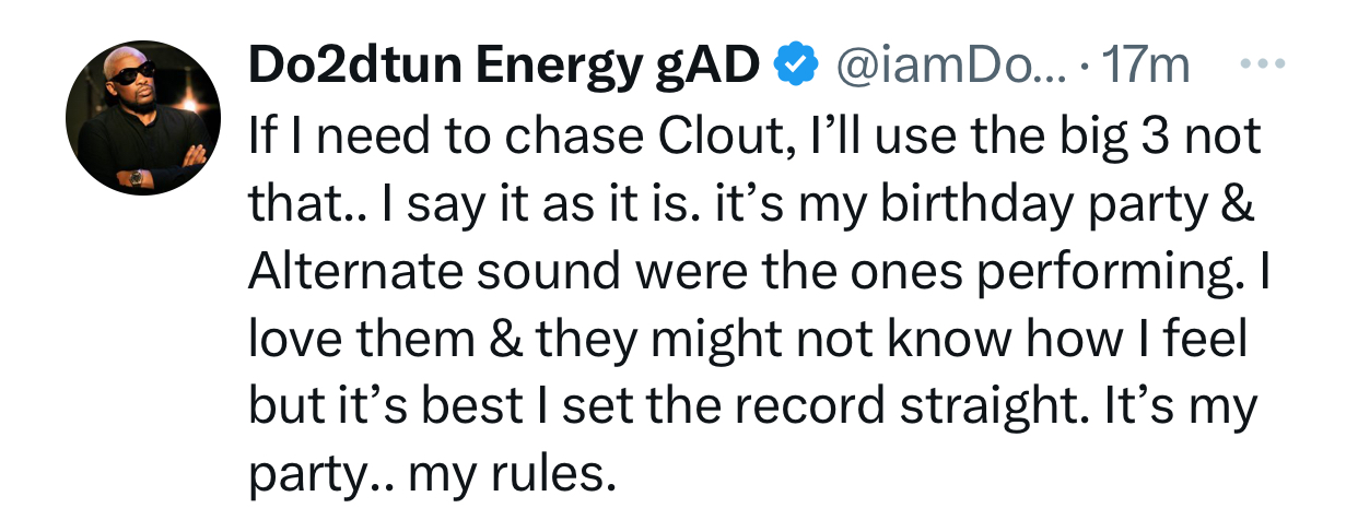 If I am your enemy, I am your enemy full time - OAP Dotun speaks after stopping DJ from playing DBanj