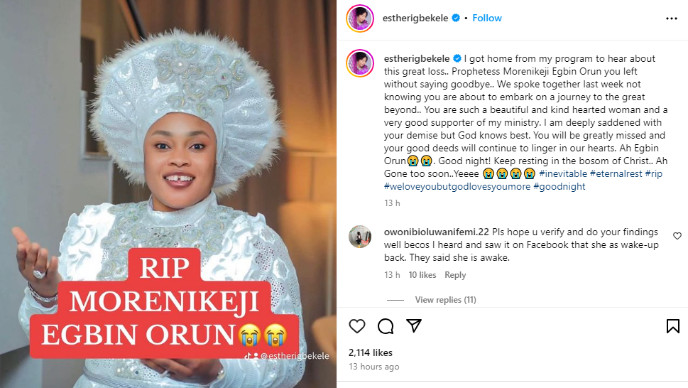 Gospel singer Morenikeji 