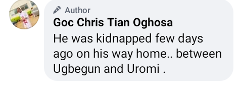 Kidnappers kill Edo bank manager after reportedly collecting N8m ransom