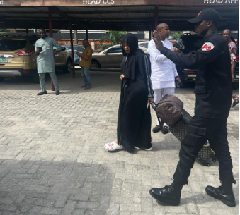 Photos of Bobrisky leaving the court premises with his luggage after his sentencing