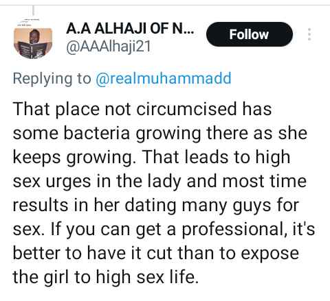 Female circumcision attracts four-year imprisonment - NAPTIP warns after man encouraged FGM of baby girls to 